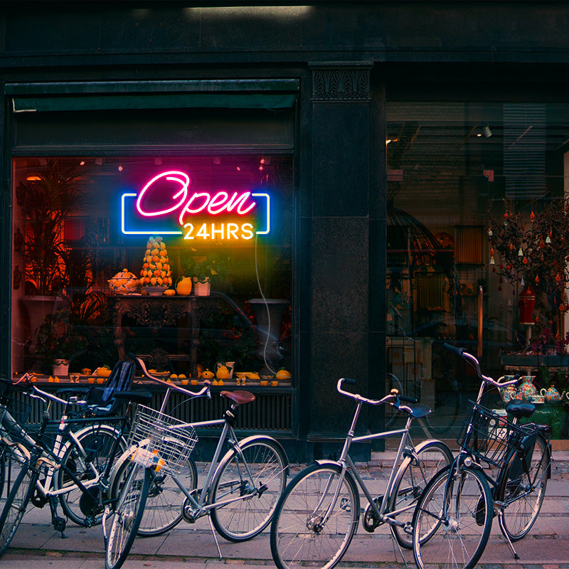 Open 24 hours LED Neon Sign