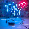 LED Name with Cute Heart neon sign