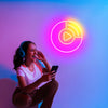 Play Button Neon Sign
