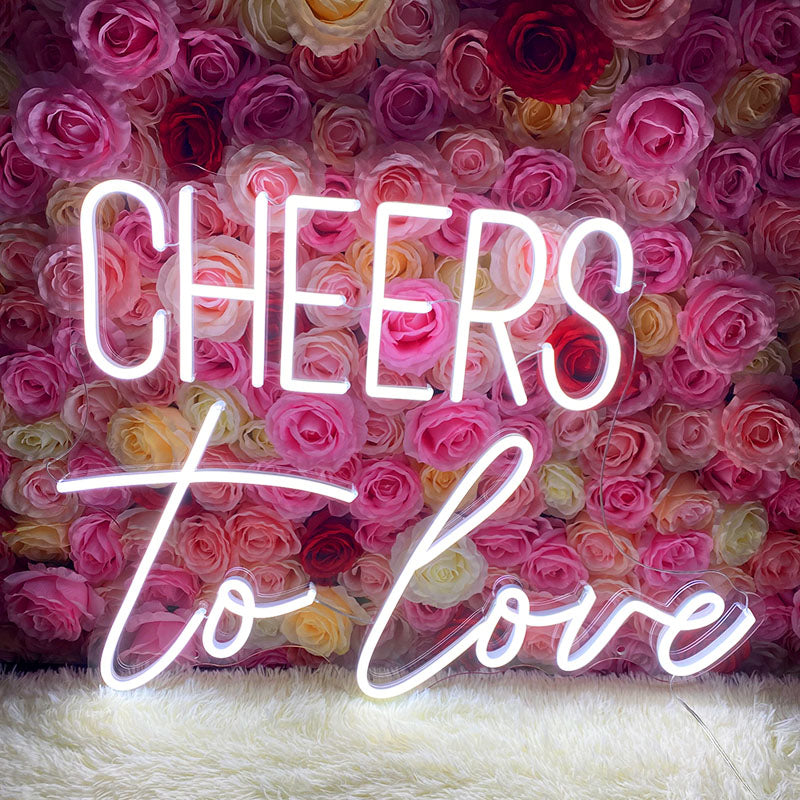 Cheers to love for wedding led signs