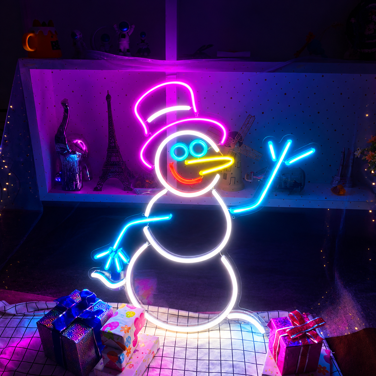 Snowman neon Christmas decorations