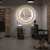 Neon Acrylic Round Backlit Signs For Hair Salon