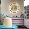 Neon Acrylic Round Backlit Signs For Hair Salon
