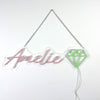 Customisable name neon with diamond