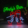 Custom Text and Drinks Neon Bar Sign