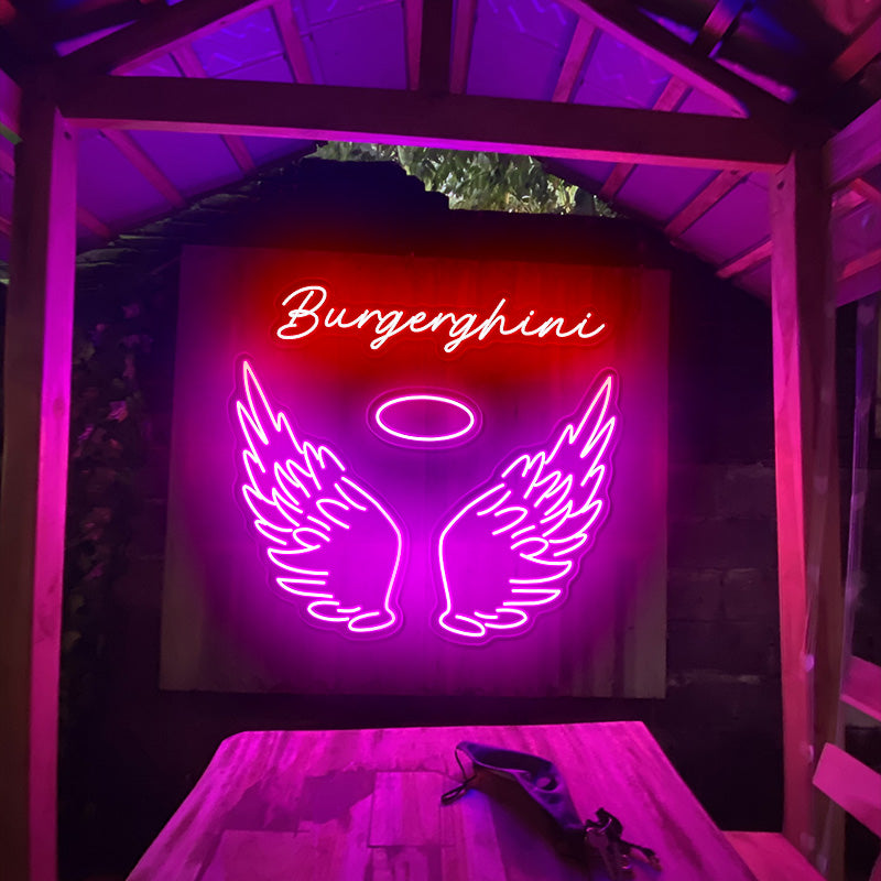 Custom Angel Wings & Halo Neon Sign