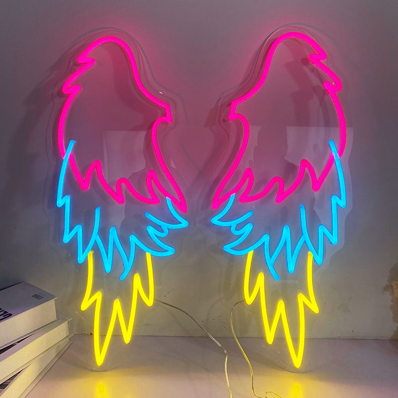 Colourful Angel Wings Neon