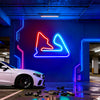 Bahrain Race Track Neon Wall Art
