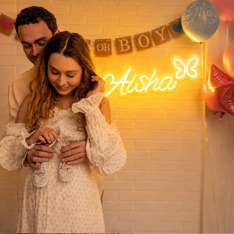 Custom Name with Butterfly LED Neon Sign
