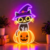 Black Cat Halloween Neon Sign