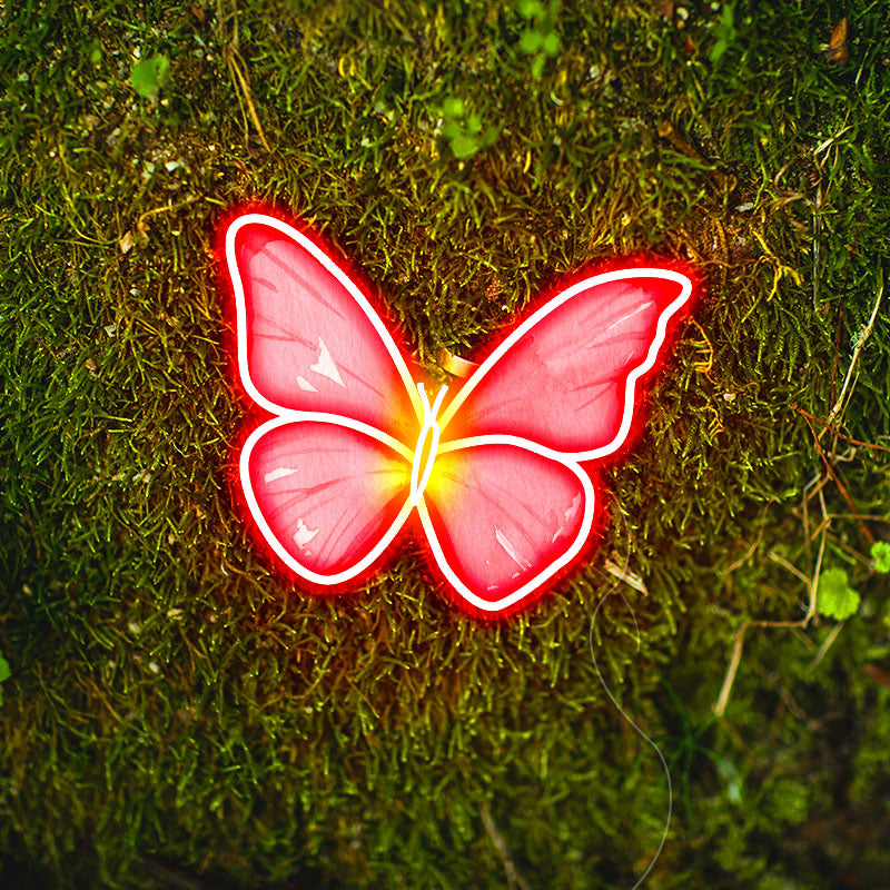 Beauty Butterfly Neon Wall Art
