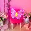 Butterfly neon light deep pink