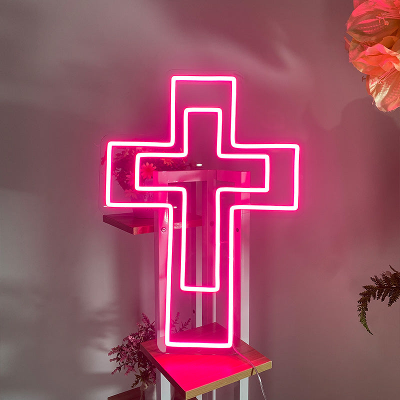 Double Cross Neon Light