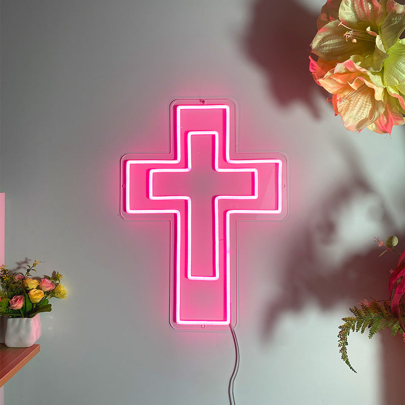 Double Cross Neon Light