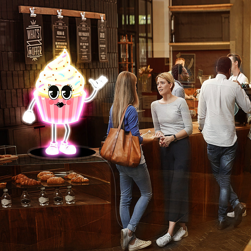 Cartoon UV Cupcake LED Neon Sign