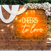 Cheers to love for wedding led signs