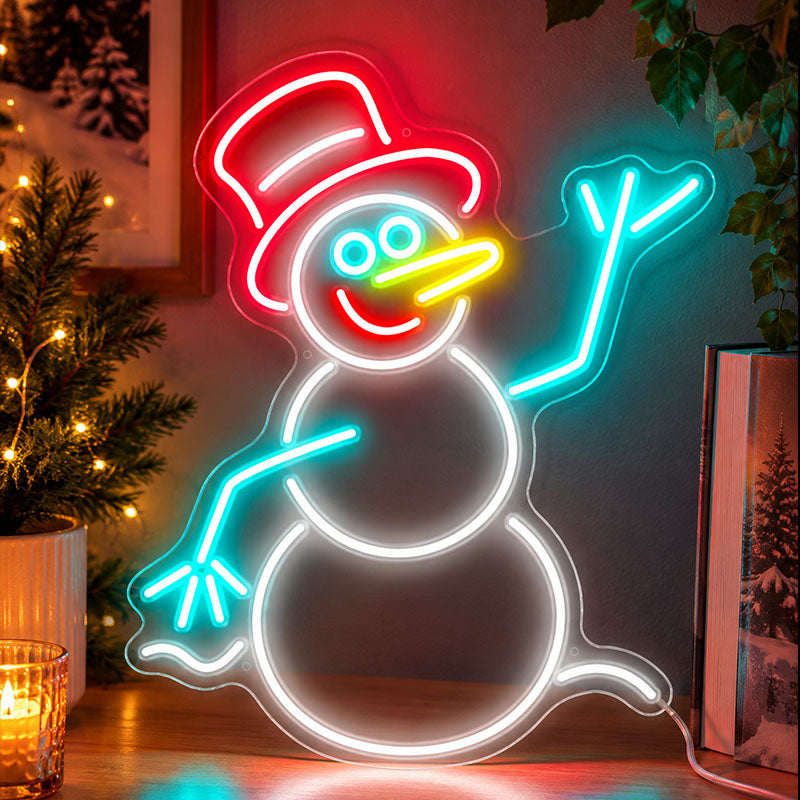 Snowman neon Christmas decorations