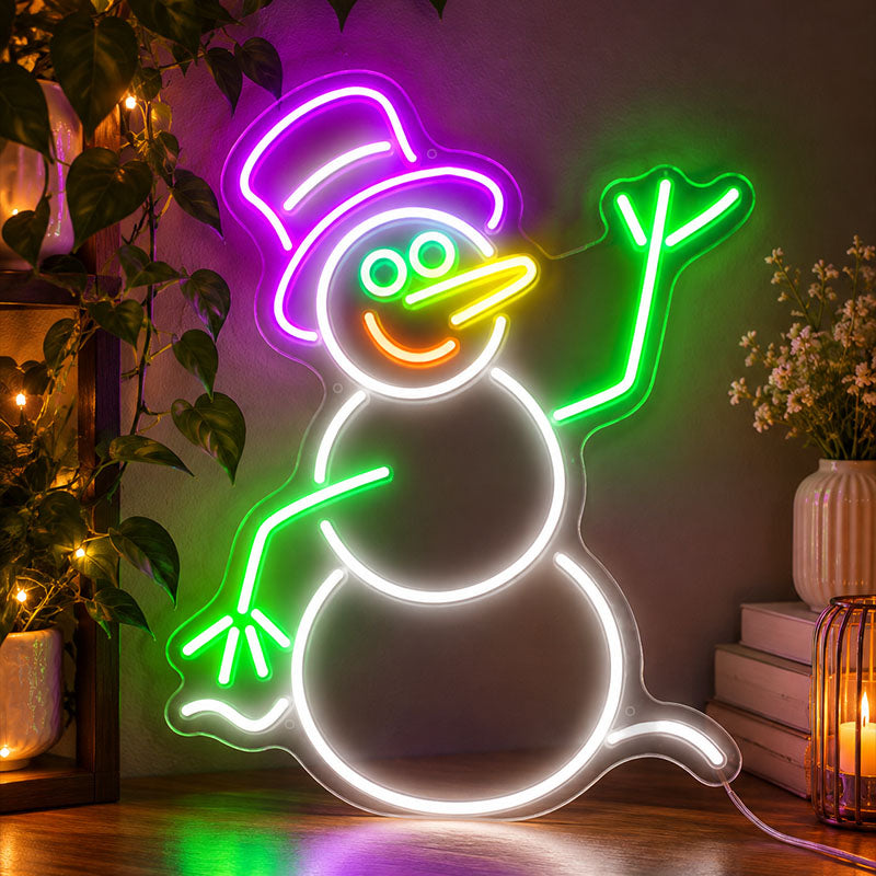 Snowman neon Christmas decorations
