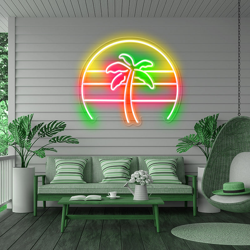 Tropical Palmtree in the Sunset LED neon sign