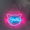 Custom Name in Cat Silhouette LED neon sign