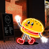 Cartoon Burger LED Neon Sign