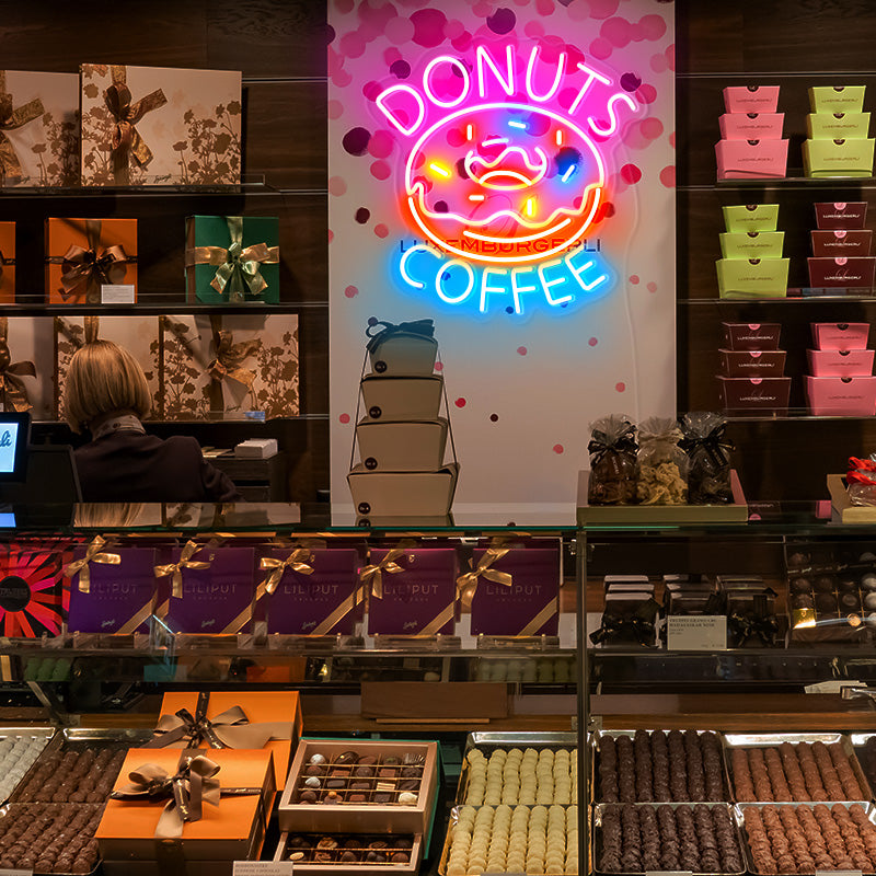 Donuts Coffee LED Light