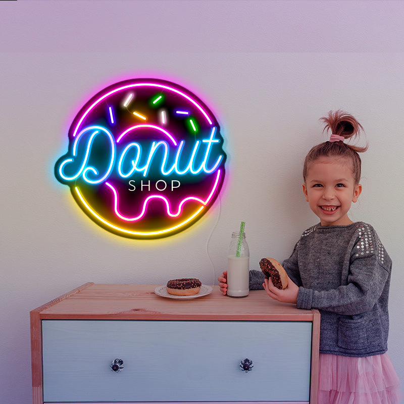 Donut Shop Neon Sign