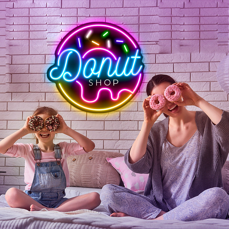 Donut Shop Neon Sign