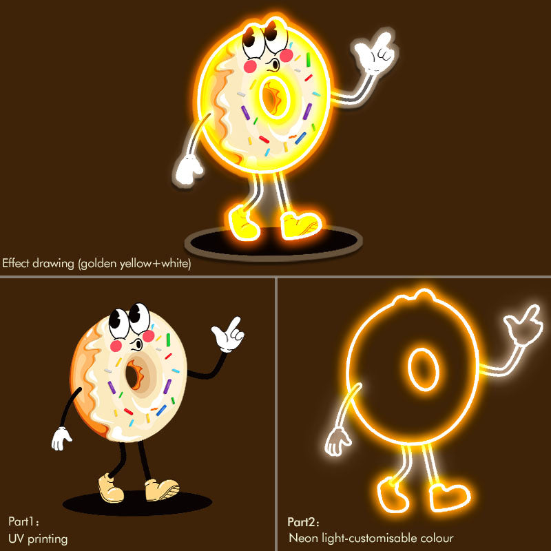 Cartoon Donut LED Neon Sign