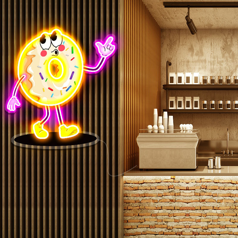 Cartoon Donut LED Neon Sign
