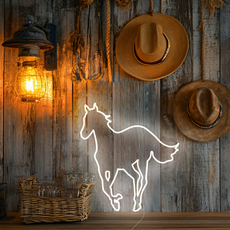 White pony sign