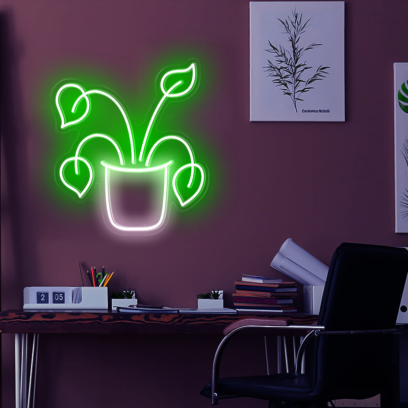 Customisable Potted Plant LED neon sign