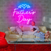 Father's Day with Hearts Neon Sign