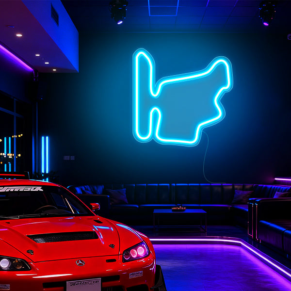 Hungaroring Neon Race Track