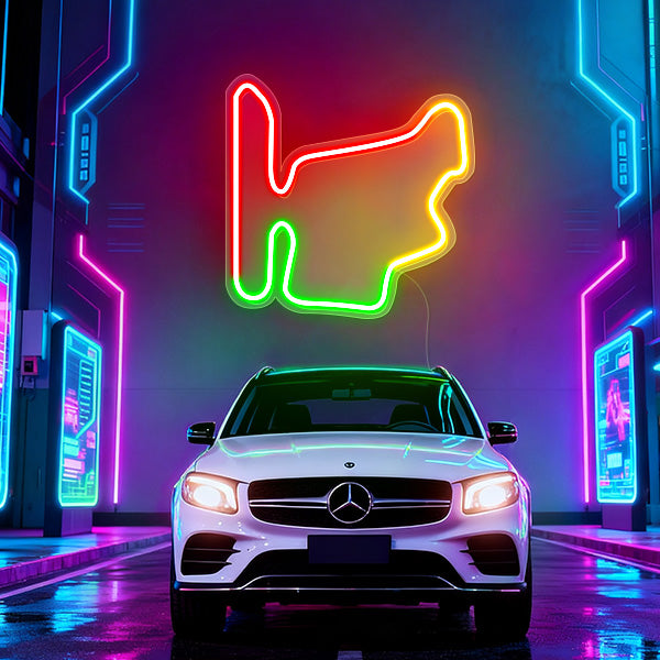 Hungaroring Neon Race Track