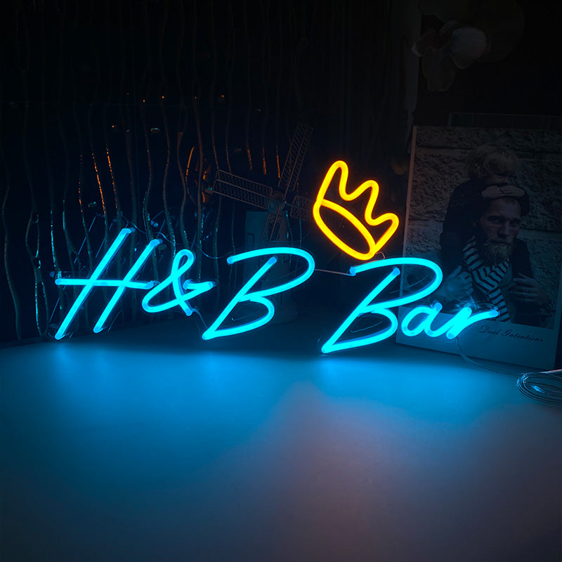 Custom text & Crown Neon lights