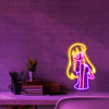 Anime pretty girl neon light