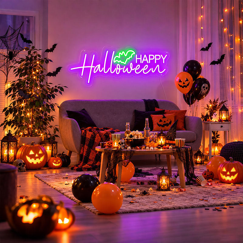 Happy Halloween Neon Sign