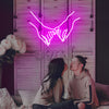 Holding hands by the pinky fingers LED neon sign