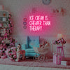 Ice Cream Is Cheaper Than Therapy LED neon quote sign