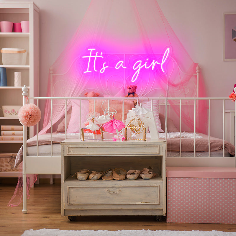 It's a girl neon light sign