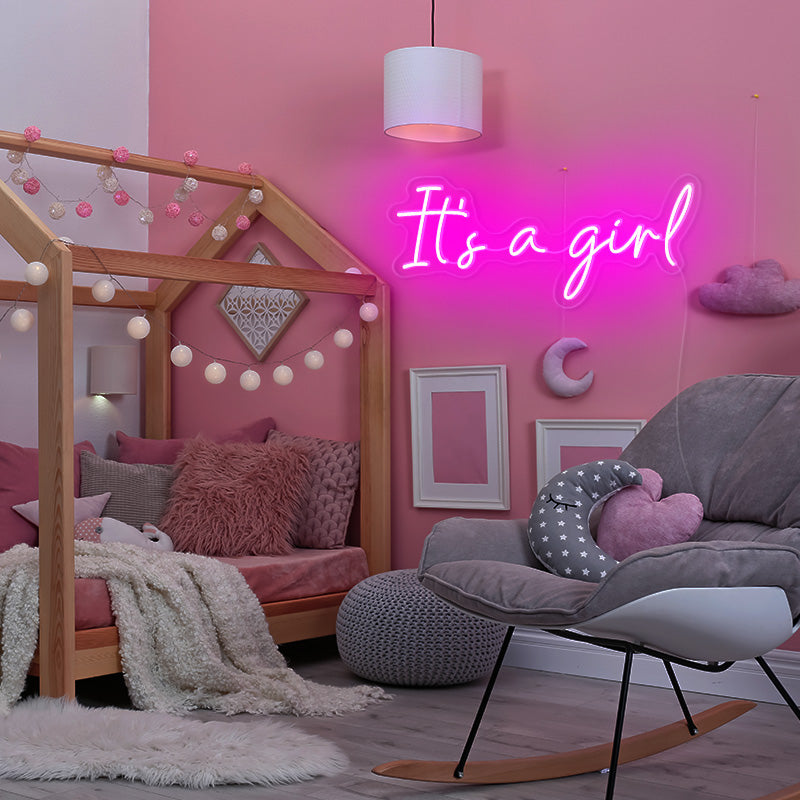 It's a girl neon light sign