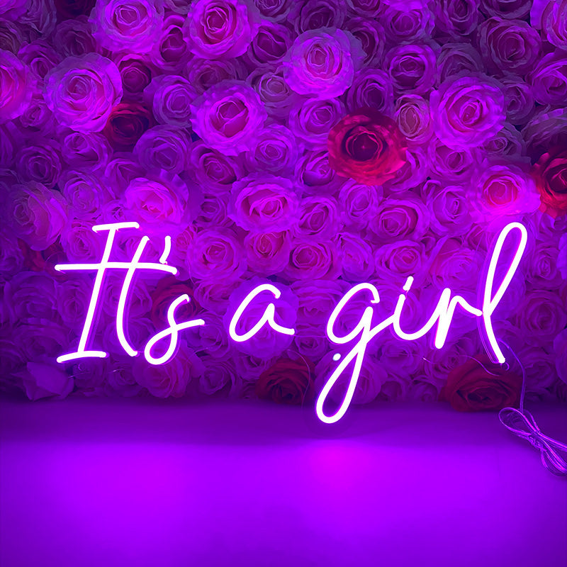 It's a girl neon light sign