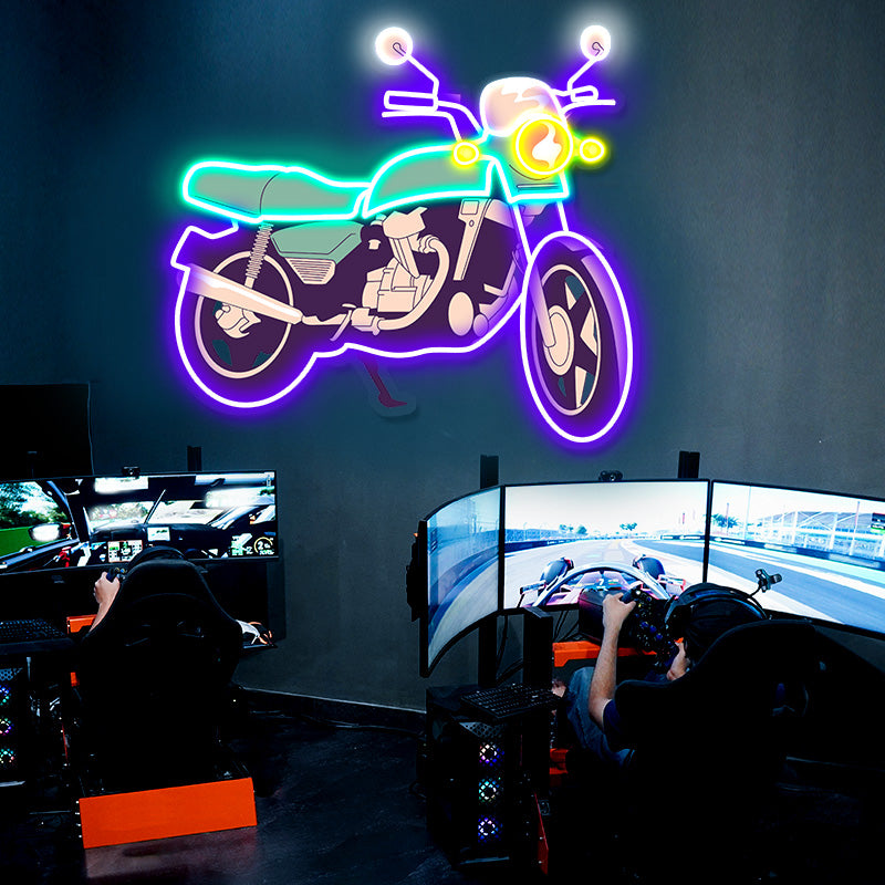 Retro Motorcycle LED Neon Sign