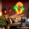 Mushroom neon wall art