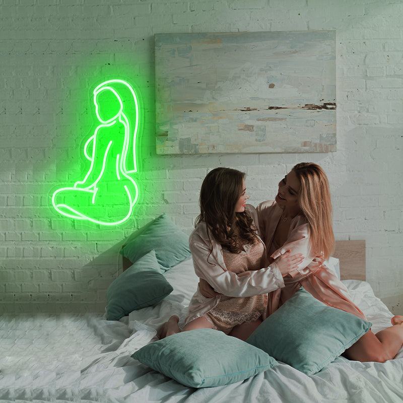 Body line neon art