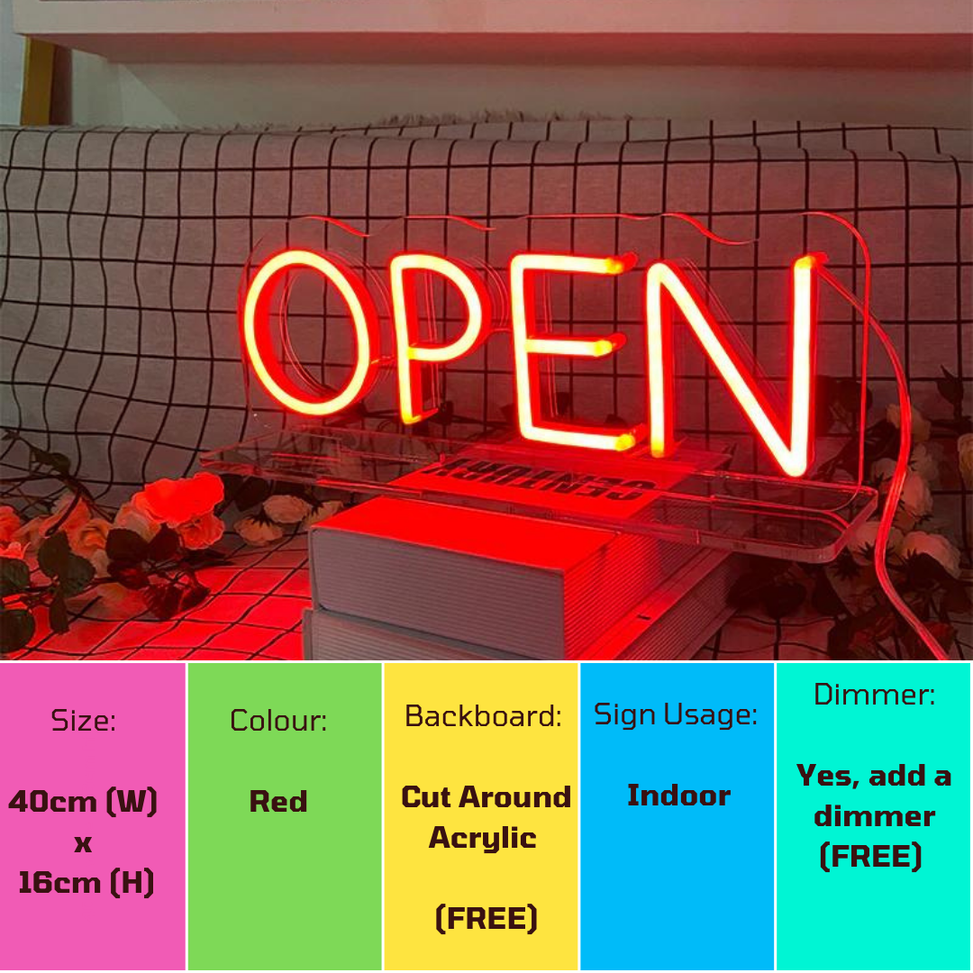 Acrylic Base Open Signs