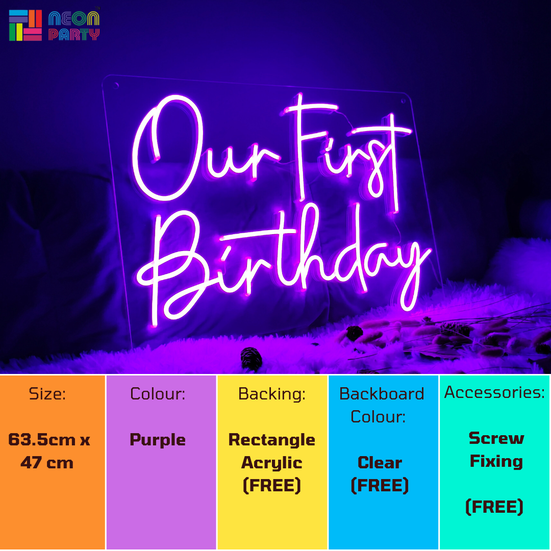 Our first birthday LED neon light