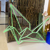 Paper cranes neon light