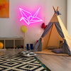 Paper cranes neon light